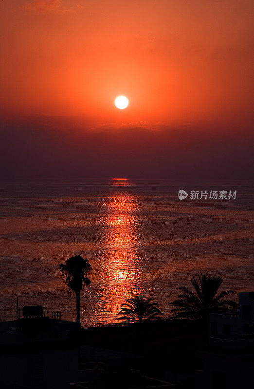 塞浦路斯日出的早晨