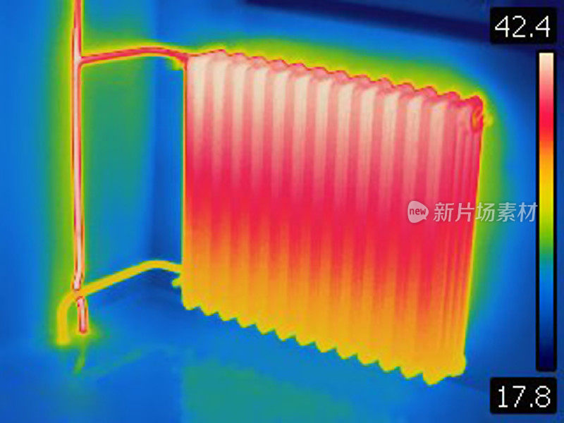 采暖散热器热像。