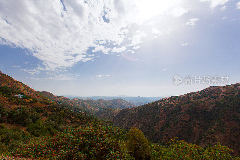 山landscape.sky.taberrant。摩洛哥农村生活。