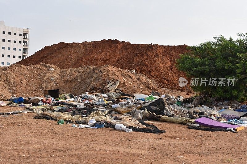 用于建筑的剩余垃圾区域