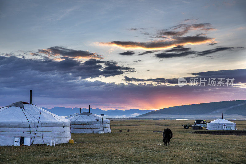 蒙古蒙古包的风景