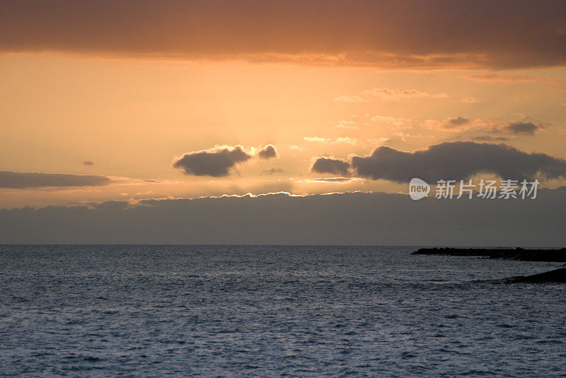 日落海景，特内里费岛(加那利群岛)