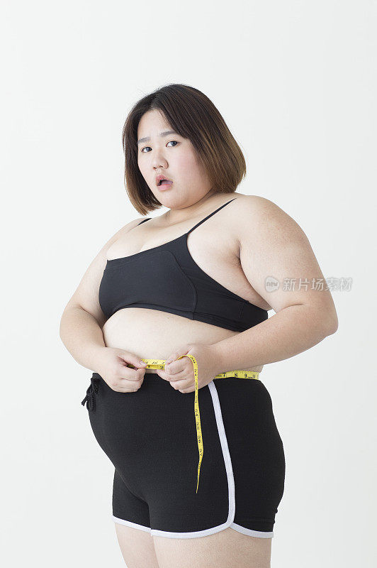 女性,肥胖,测量,腰围