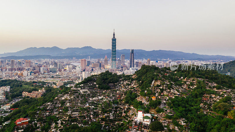 台湾台北市鸟瞰图