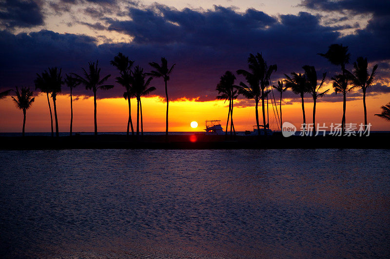 ʻAnaehoʻ奥马鲁海滩在Waikoloa，大岛夏威夷