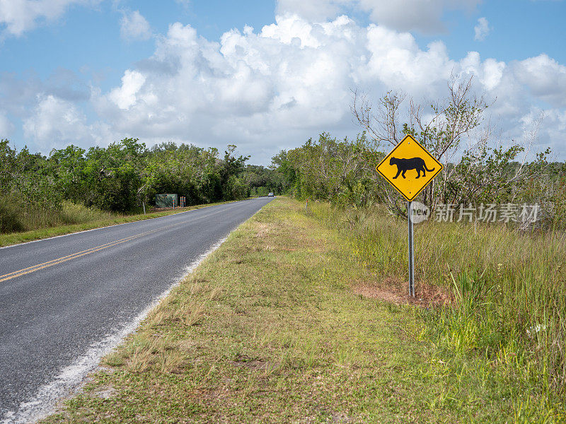 佛罗里达黑豹警告标志，佛罗里达