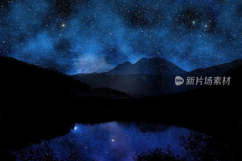 堪察加的夜山景观