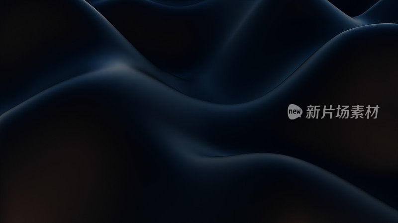 黑色渐变流体抽象流体背景的3d插图