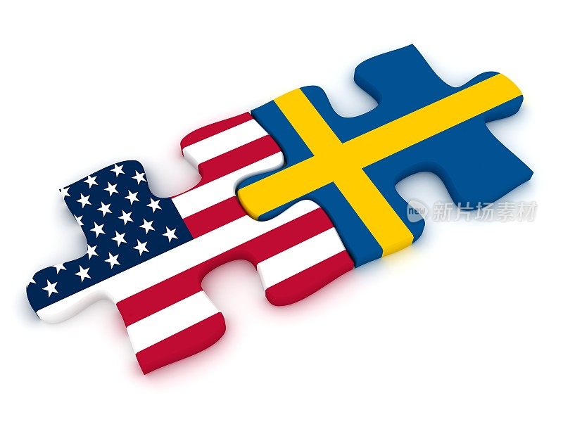 瑞典美国国旗拼图