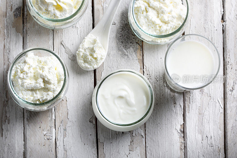 乳制品-牛奶，奶油，酸奶，白软干酪和凝乳