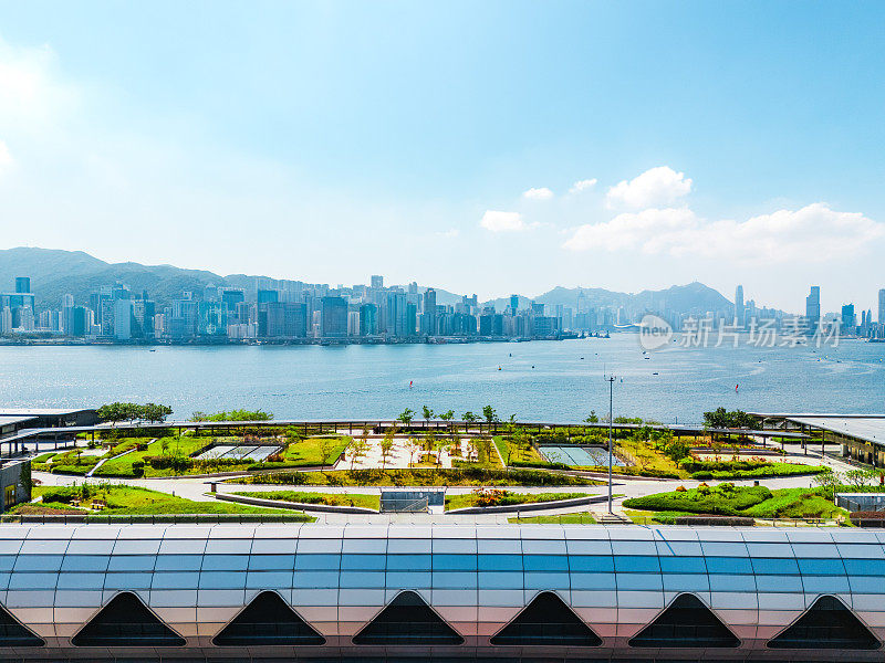 由无人机拍摄的香港启德邮轮码头