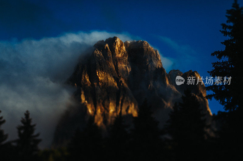 白云石山脉的山景:Langkofel