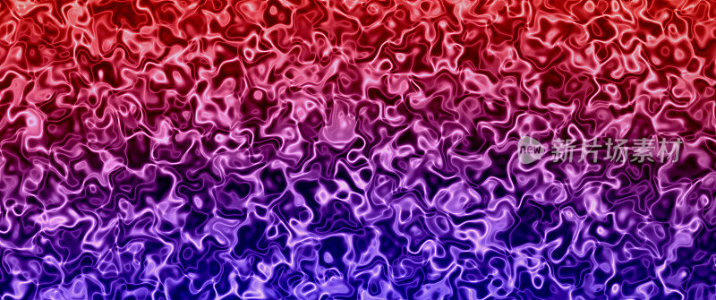 红色和紫色的抽象曲线线条闪耀4K