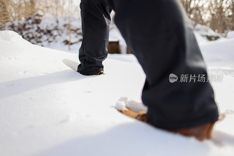 在雪中漫步