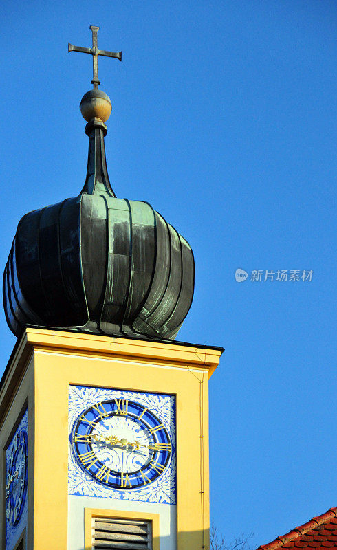 Altötting洋葱圆顶教堂钟楼(1669年)-德国巴伐利亚州弗莱辛的Vinzentinum