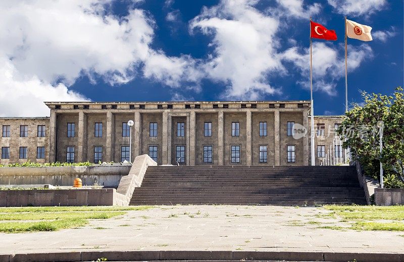 土耳其安卡拉，历史悠久的大国民议会大厦