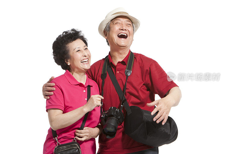 老年夫妇旅游肖像