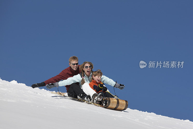 科罗拉多州的家庭雪橇