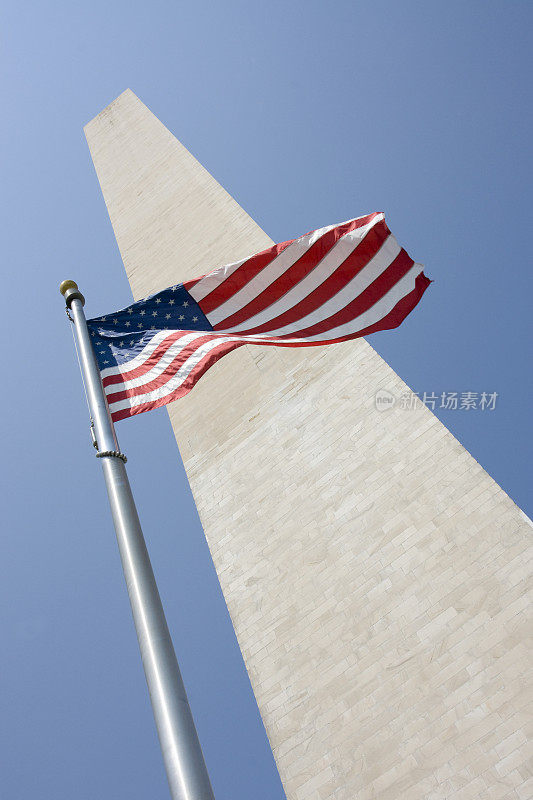 华盛顿纪念碑星条旗