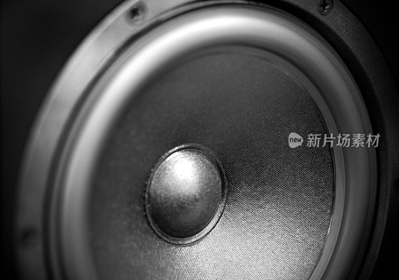 一个低音扬声器的特写