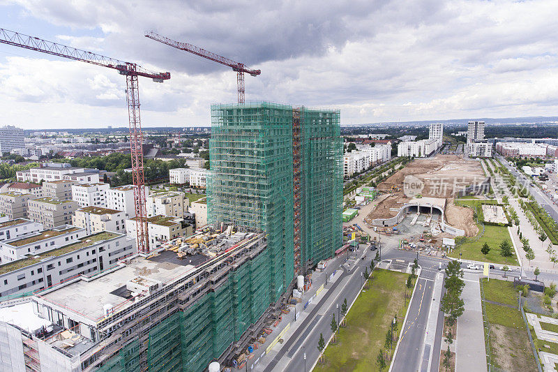 建设地点在欧罗巴-阿尔利，Europaviertel，法兰克福