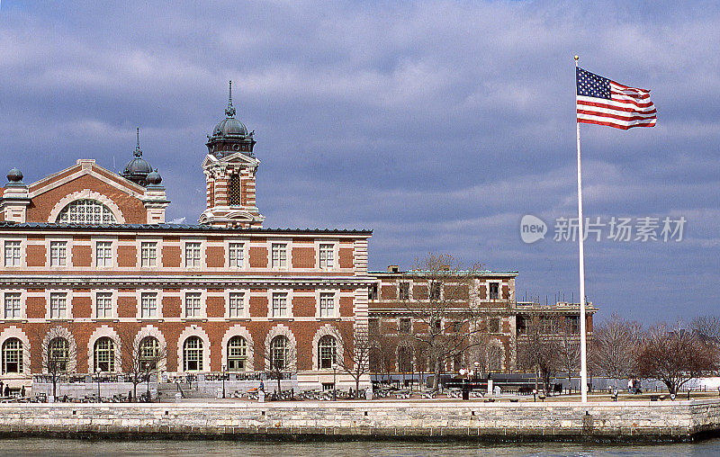 旗杆埃利斯岛国家历史公园，纽约