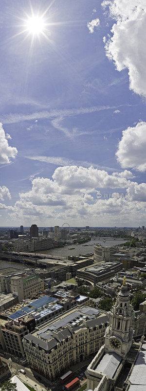 伦敦泰晤士河的阳光