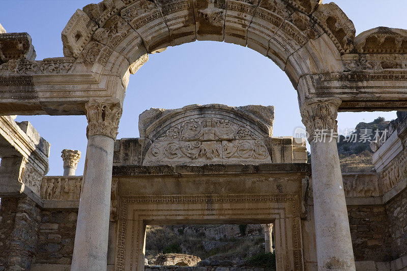 土耳其，以弗所，哈德良罗马神庙废墟
