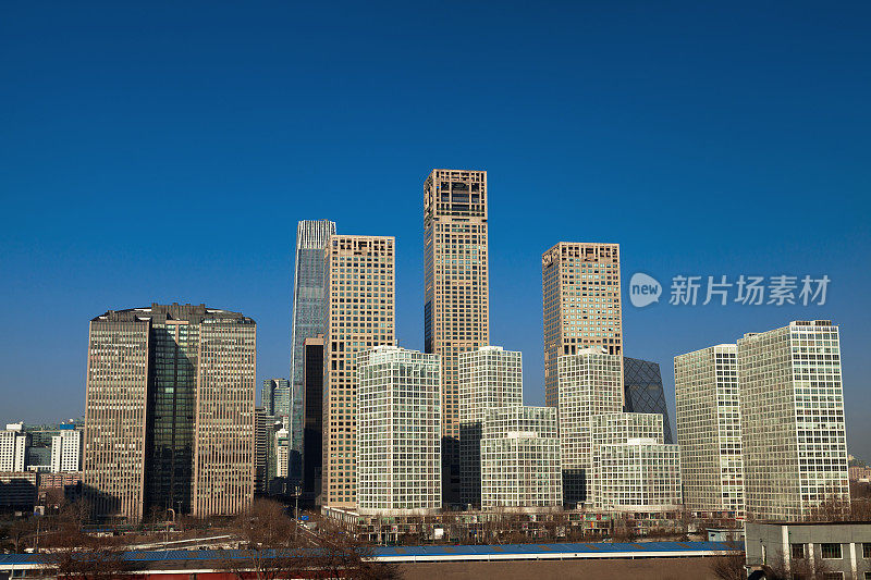 中国北京CBD的天际线