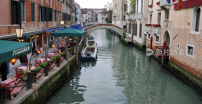 意大利威尼斯的运河景色