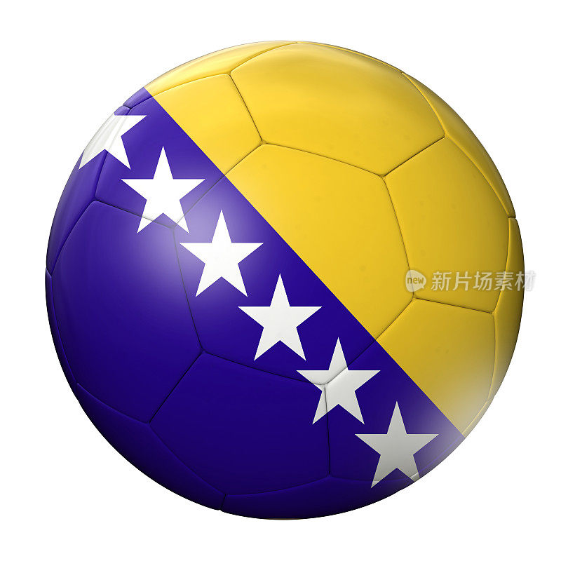 波斯尼亚国旗足球足球