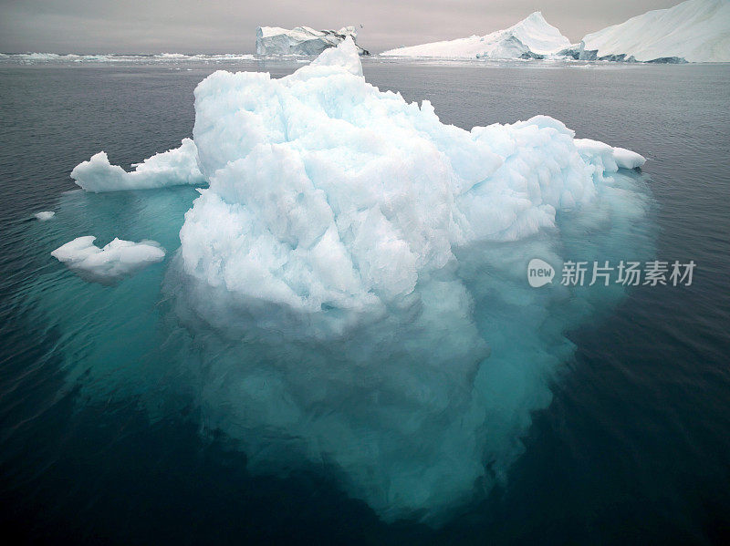 格陵兰岛北冰洋上的巨大冰川