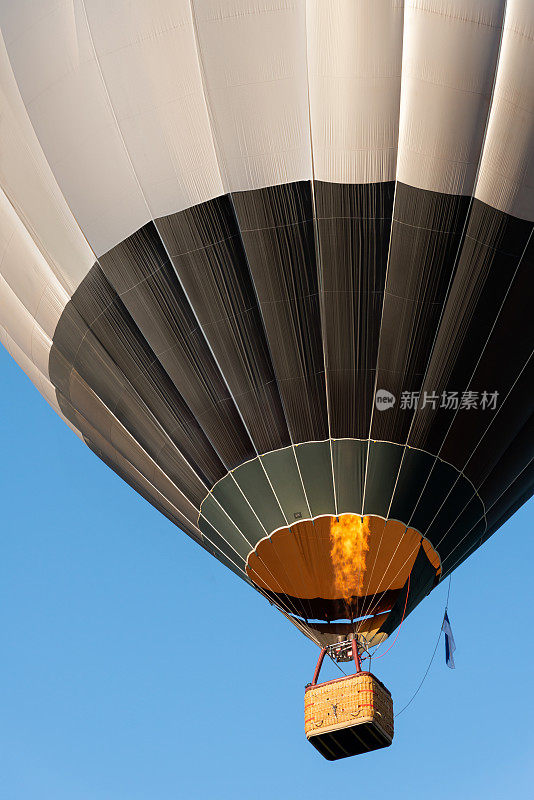热气球在空中的细节