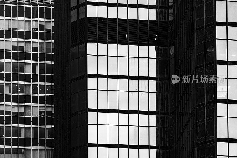 商务大楼窗户，B&W颜色