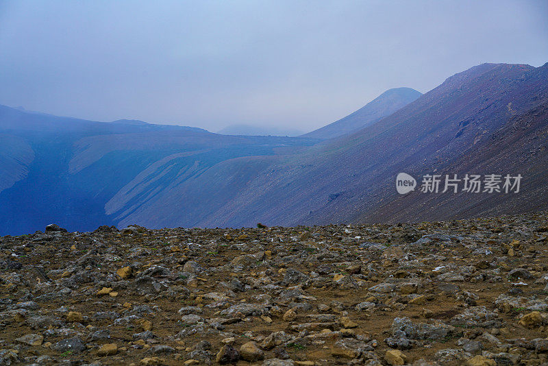 冰岛Fagradalsfjall火山周围