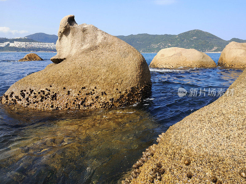 港岛赤柱半岛的巨石