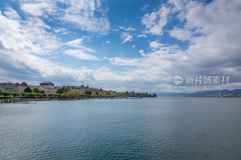 苏黎世夏日城市景观，瑞士