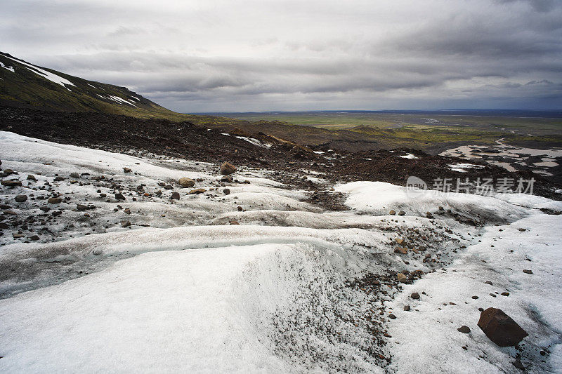 冰岛的冰川景观