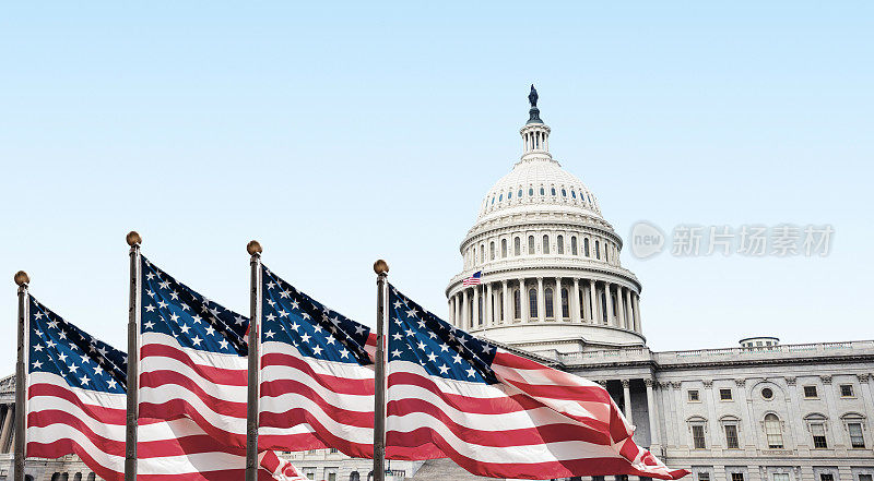 美国国旗在华盛顿特区