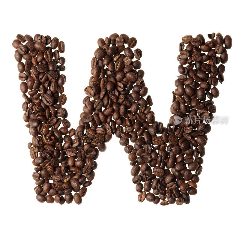 用咖啡写的字母W