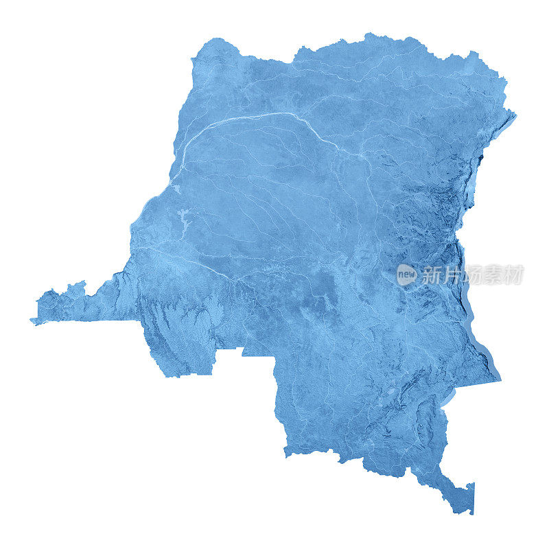 民主共和国刚果地形图孤立