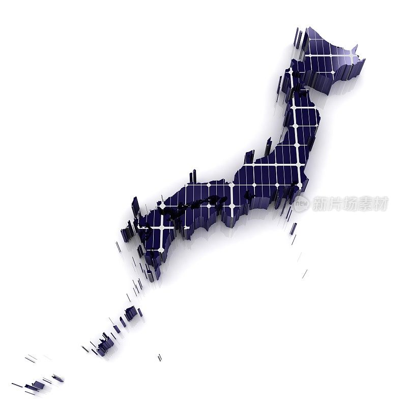 日本地图-太阳能