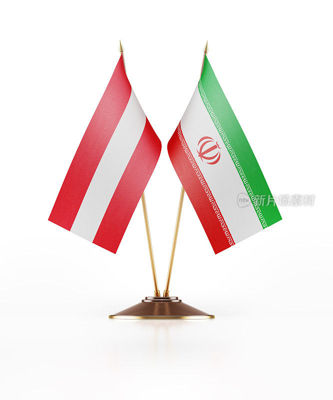 奥地利和伊朗的微型国旗