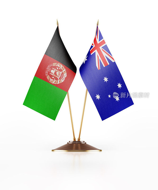 阿富汗和澳大利亚的微型国旗