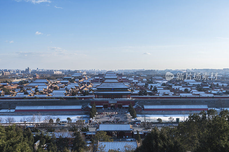 雪中的紫禁城——中国北京