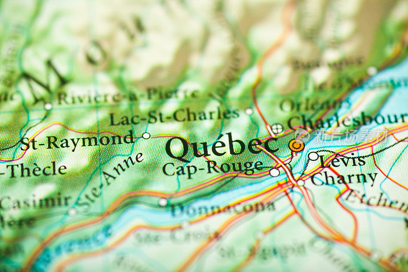 Qubec地图,加拿大