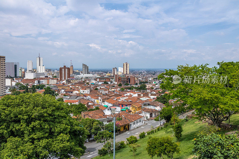 卡利市鸟瞰图-卡利，哥伦比亚