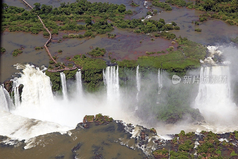 阿根廷和巴西的伊瓜苏瀑布