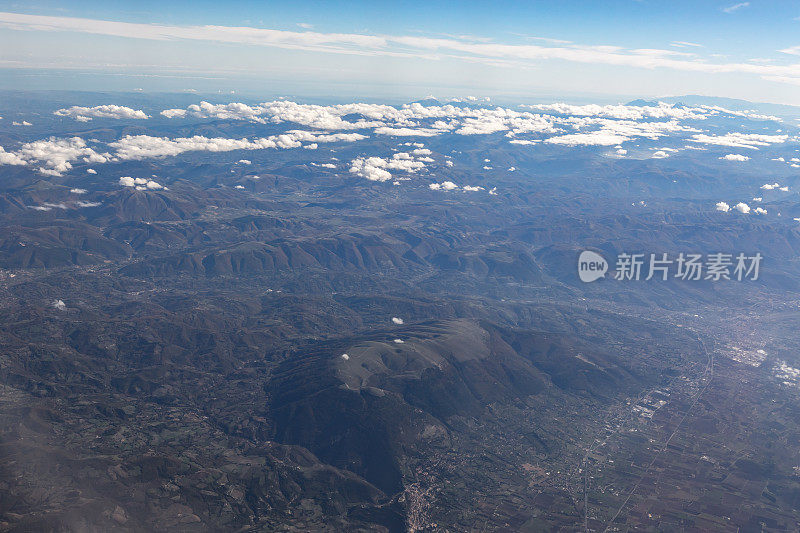 从高角度看意大利风景。