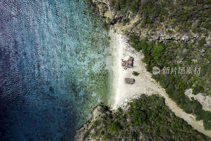 鸟瞰图的加勒比海库拉索岛